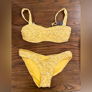 NWT Yellow Floral Bikini